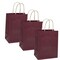 16" x 6" x 12" Shadow Stripe Colored Kraft Shopping Bags - 250 Pcs
